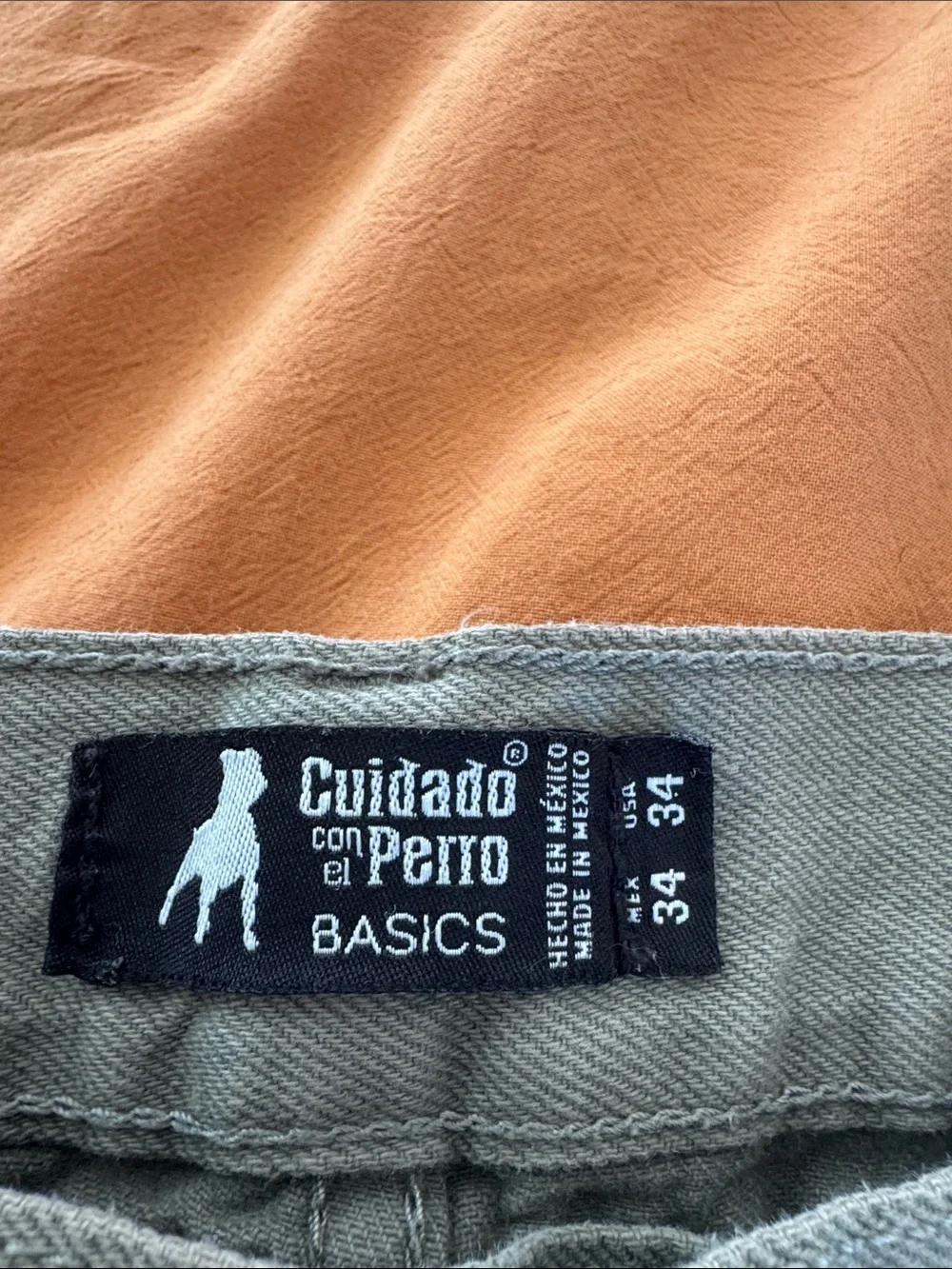 Men's Casual Olive Green Cotton Shorts 34